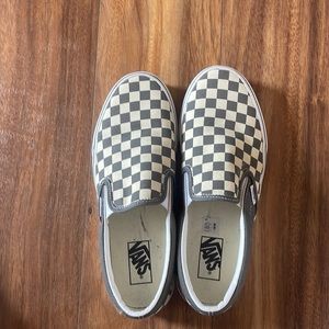 Vans checkerboard slip on size 9